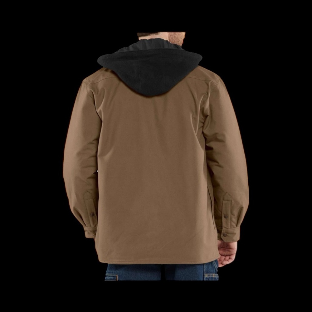 🛒🎯SOLD 🎯C a r h a r r t Mens QUICK DUCK® ROANE Hoodied Shirt Jacket XL - Picture 3 of 11